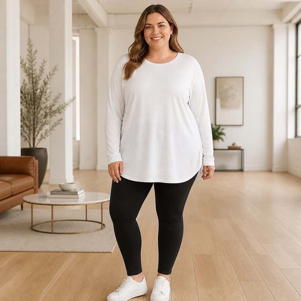 Zella Long Sleeve Crew Neck Cotton T-Shirt
